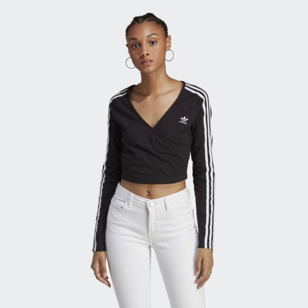 Adicolor Classics Crop T-shirt Noir à Manches Longues Adidas