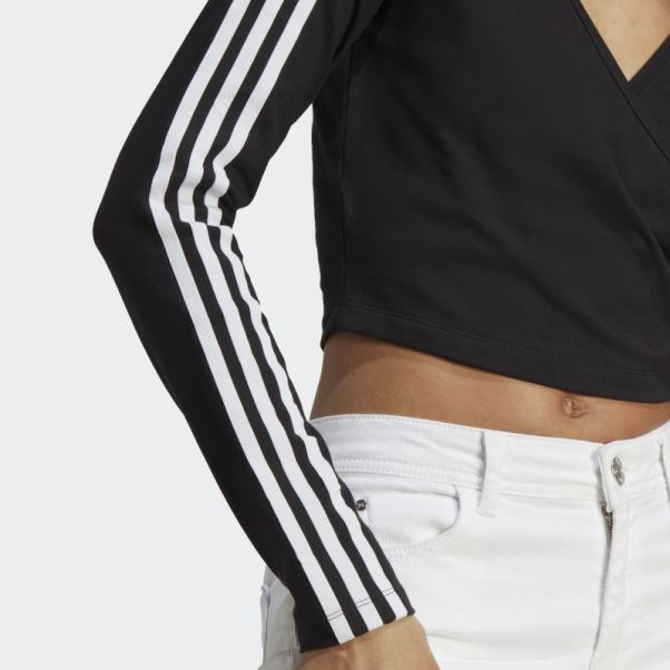 Adicolor Classics Crop T-shirt Noir à Manches Longues Adidas