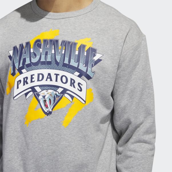 Sweat Gris Moyen Adidas Prédateurs Vintage Crew