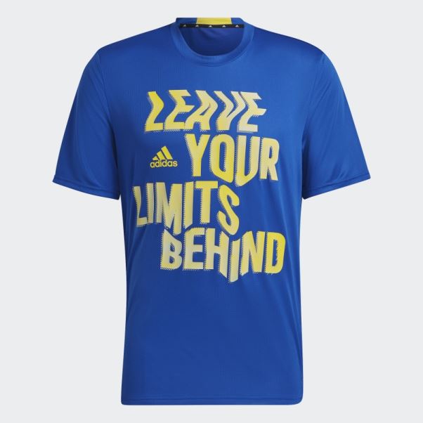 Bleu Royal Conçu Pour Le Mouvement Aeroready Hiit Slogan Training T-shirt Adidas