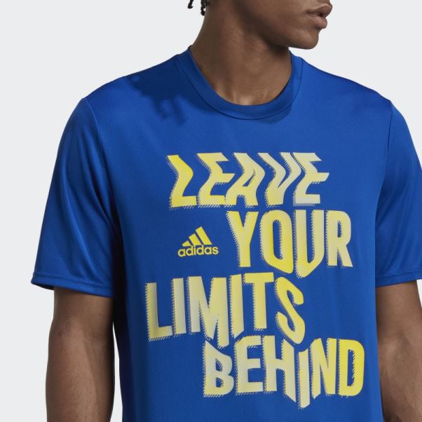 Bleu Royal Conçu Pour Le Mouvement Aeroready Hiit Slogan Training T-shirt Adidas