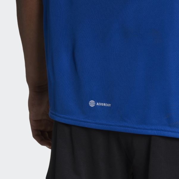 Bleu Royal Conçu Pour Le Mouvement Aeroready Hiit Slogan Training T-shirt Adidas