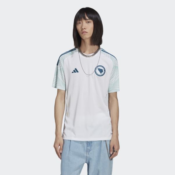 Maillot Adidas Bosnia 22 Extérieur Blanc