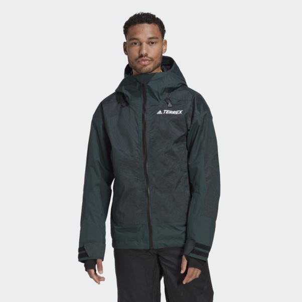 Veste Graphique De Neige Isolée 2 Couches Terrex Vert Adidas