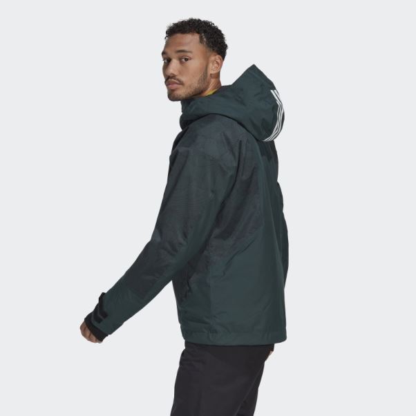 Veste Graphique De Neige Isolée 2 Couches Terrex Vert Adidas