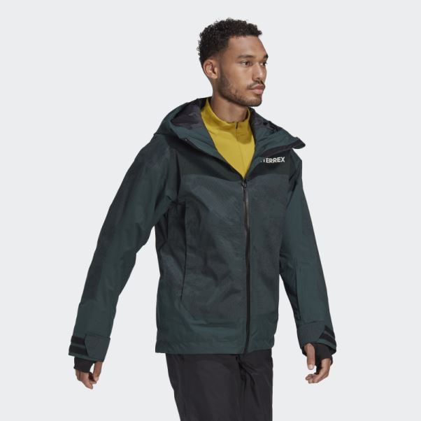Veste Graphique De Neige Isolée 2 Couches Terrex Vert Adidas