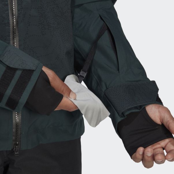 Veste Graphique De Neige Isolée 2 Couches Terrex Vert Adidas