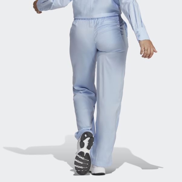 Pantalon En Satin Premium Essentials Bleu Aube Adidas