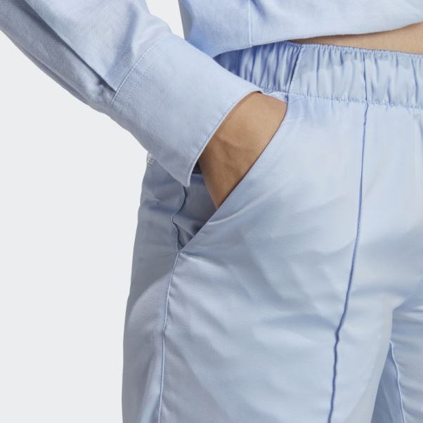 Pantalon En Satin Premium Essentials Bleu Aube Adidas