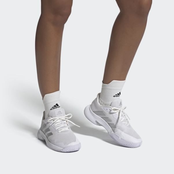 Adidas Courtjam Control Chaussures De Tennis Argent Chaud