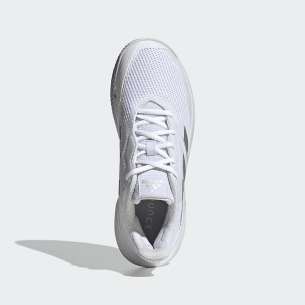 Adidas Courtjam Control Chaussures De Tennis Argent Chaud