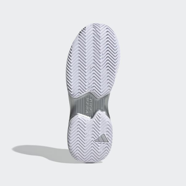 Adidas Courtjam Control Chaussures De Tennis Argent Chaud