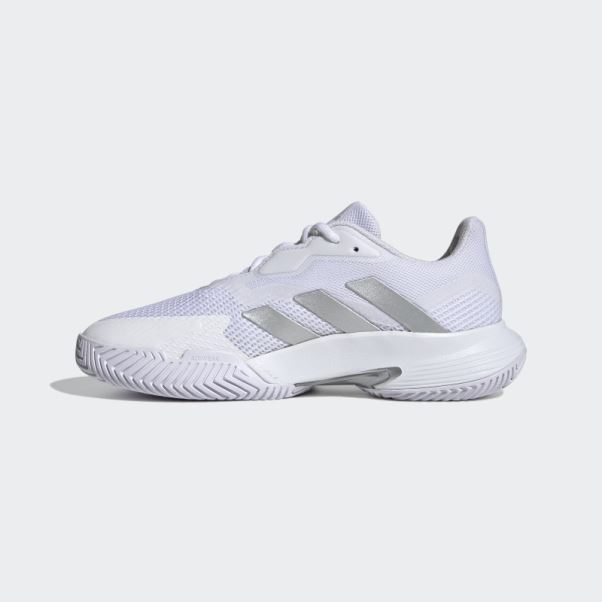 Adidas Courtjam Control Chaussures De Tennis Argent Chaud