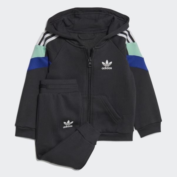 Adidas Rekive Sweat à Capuche Ensemble Carbone Chaud