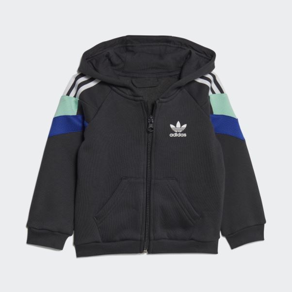Adidas Rekive Sweat à Capuche Ensemble Carbone Chaud