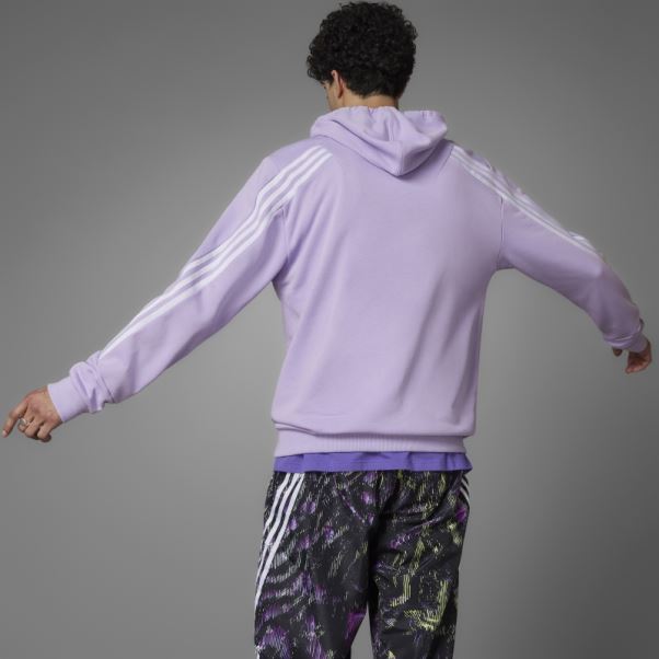 Sweat à Capuche Adidas Future Icons Hyperpulse (non Genré) Lueur Violette
