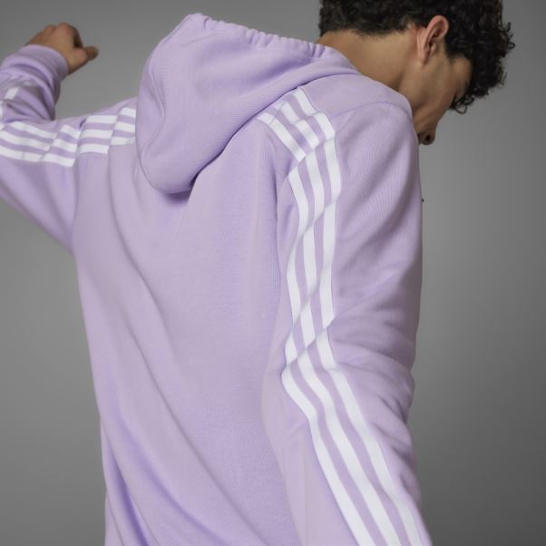 Sweat à Capuche Adidas Future Icons Hyperpulse (non Genré) Lueur Violette