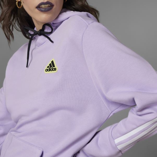 Sweat à Capuche Adidas Future Icons Hyperpulse (non Genré) Lueur Violette