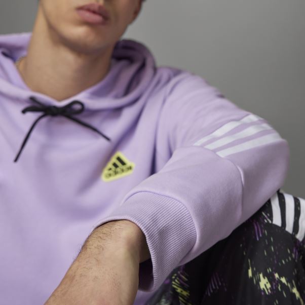 Sweat à Capuche Adidas Future Icons Hyperpulse (non Genré) Lueur Violette