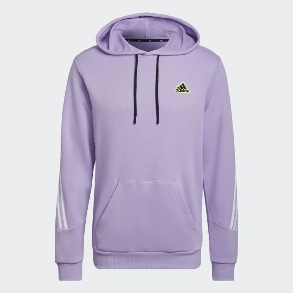 Sweat à Capuche Adidas Future Icons Hyperpulse (non Genré) Lueur Violette