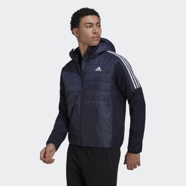 Encre Veste Hybride à Capuche Isolée Adidas Essentials