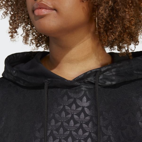 Adidas Sweat à Capuche Logo (grande Taille) Noir