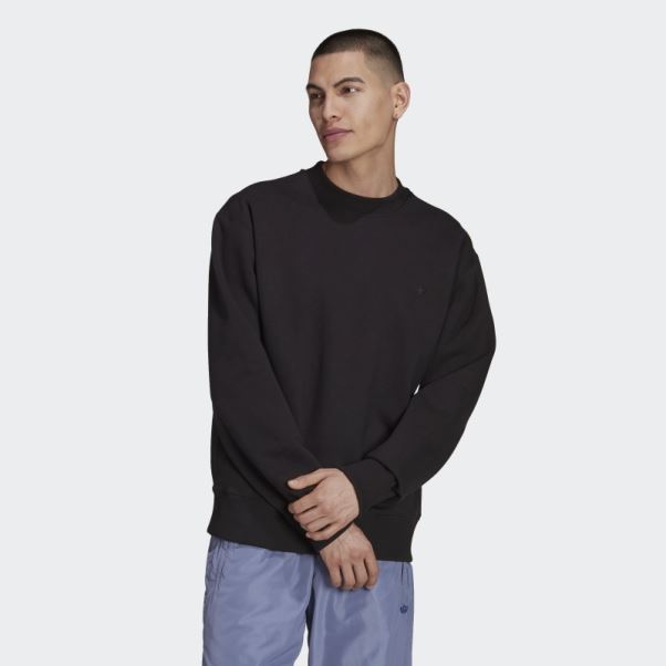 Sweat Adicolor Trèfle Ras Du Cou Adidas Noir
