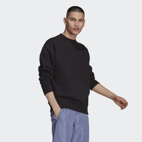 Sweat Adicolor Trèfle Ras Du Cou Adidas Noir