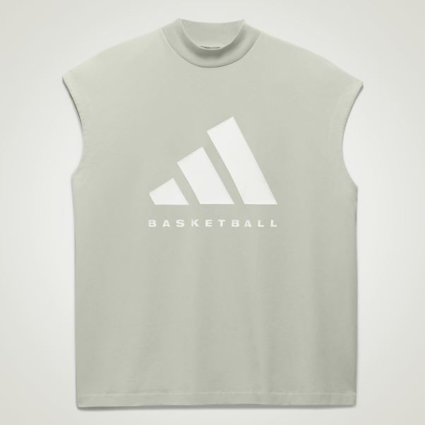 Adidas Basketball Débardeur Vert Chaud