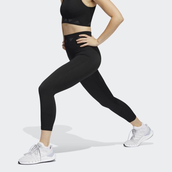 Legging Aeroknit Training 7/8 Noir Adidas