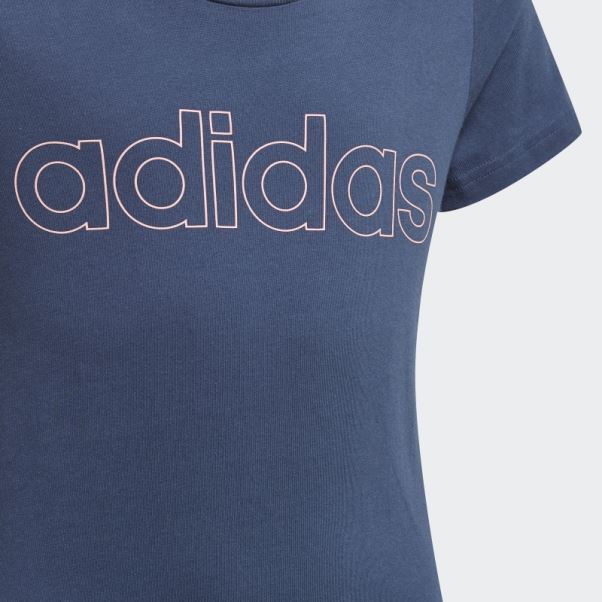 T-shirt Adidas Essentials Bleu Marine Chaud
