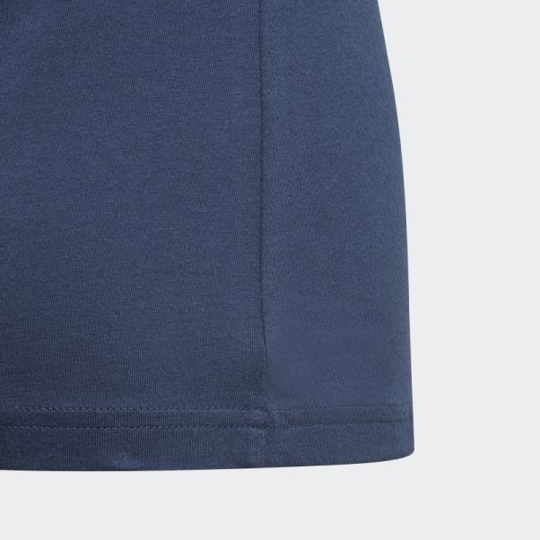 T-shirt Adidas Essentials Bleu Marine Chaud