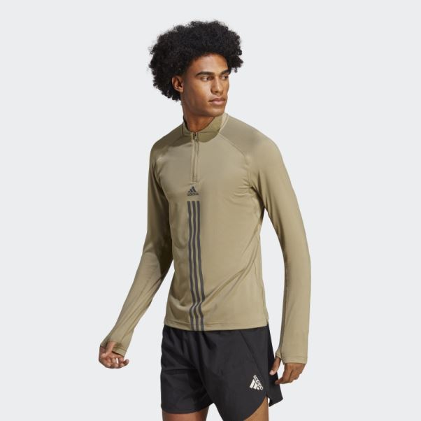 Orbit Vert Alphastrength 1/4 Zip Manches Longues Adidas