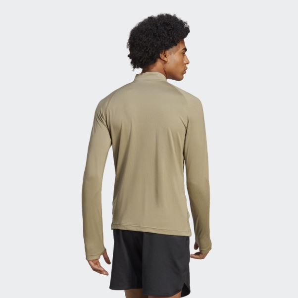 Orbit Vert Alphastrength 1/4 Zip Manches Longues Adidas