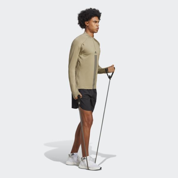 Orbit Vert Alphastrength 1/4 Zip Manches Longues Adidas