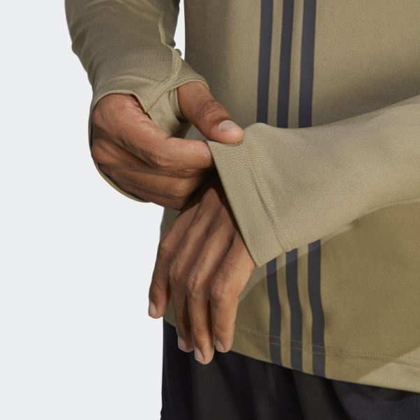Haut à Manches Longues Adidas Orbit Alphastrength 1/4 Zip Vert