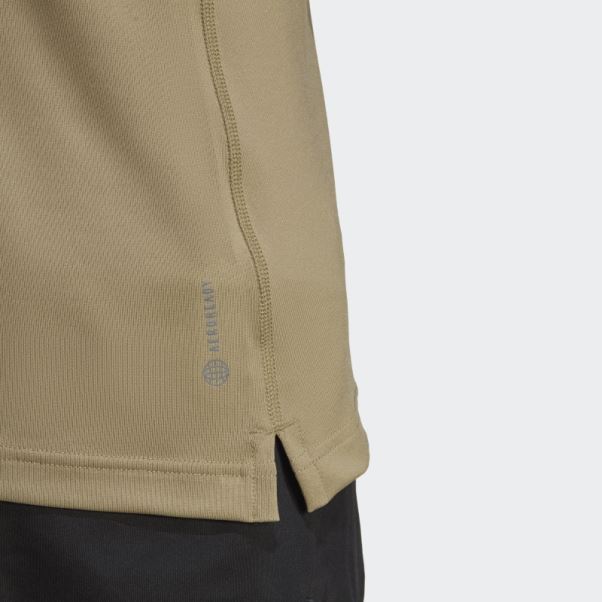 Haut à Manches Longues Adidas Orbit Alphastrength 1/4 Zip Vert