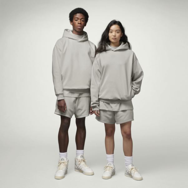 Sweat à Capuche Adidas Basket Gris Métal Chaud