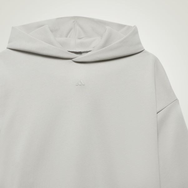 Sweat à Capuche Adidas Basketball Gris Métallisé