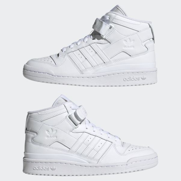 Adidas Forum Mid Chaussures Blanches élégantes