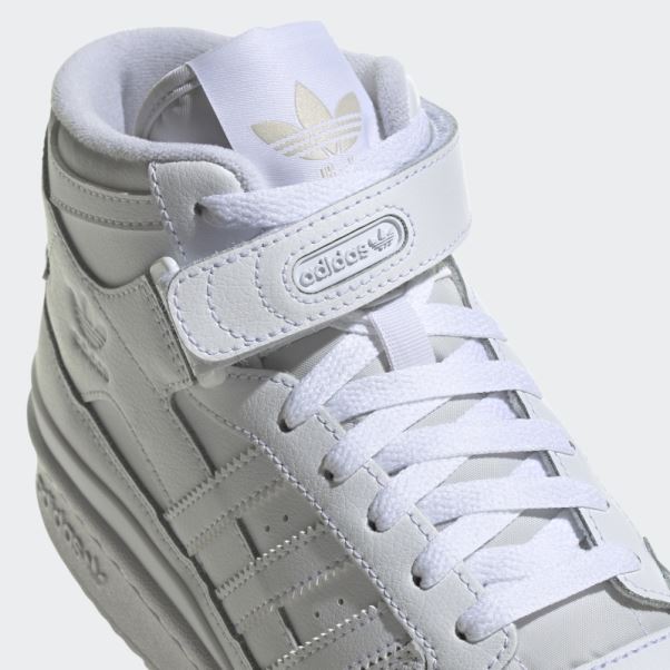 Adidas Forum Mid Chaussures Blanches élégantes