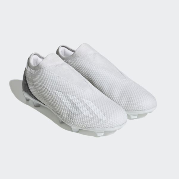 X Speedportal.3 Crampons De Football Sans Lacets Pour Terrain Sec Blanc Adidas