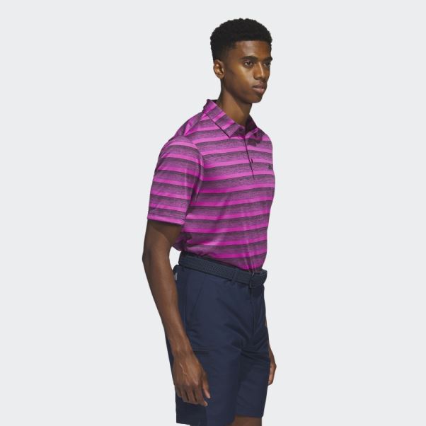 Polo Rayé Bicolore Noir Adidas