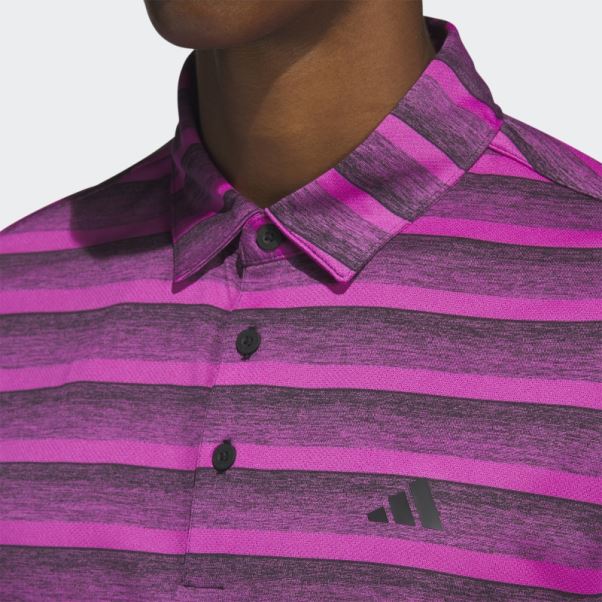 Polo Rayé Bicolore Noir Adidas