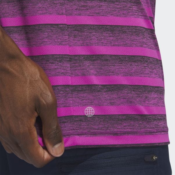 Polo Rayé Bicolore Noir Adidas