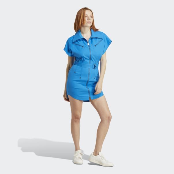 Robe Chemise Club Version Bleu Oiseau Bleu Adidas
