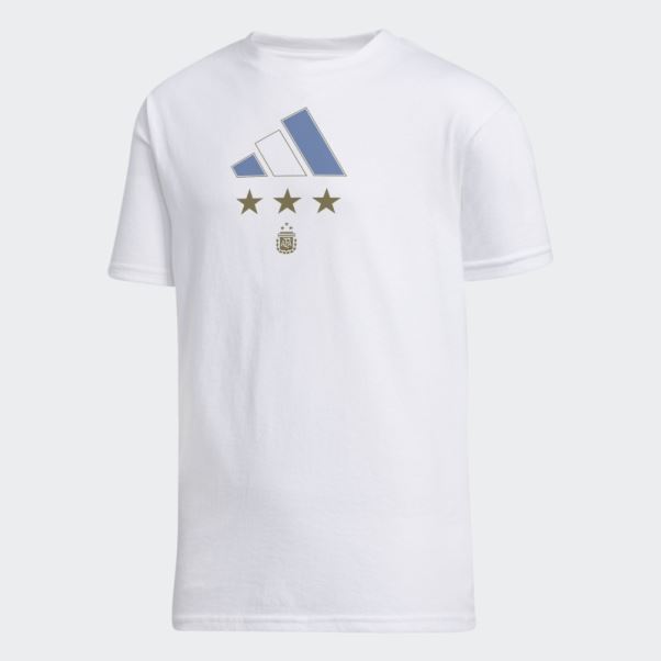 Tee Shirt Adidas Argentina 2022 Winners Blanc