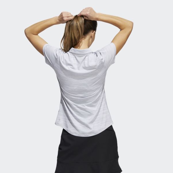 Polo Manches Courtes Teint Dans L'espace Adidas Blanc