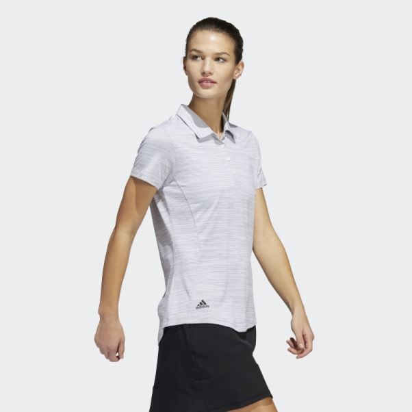 Polo Manches Courtes Teint Dans L'espace Adidas Blanc