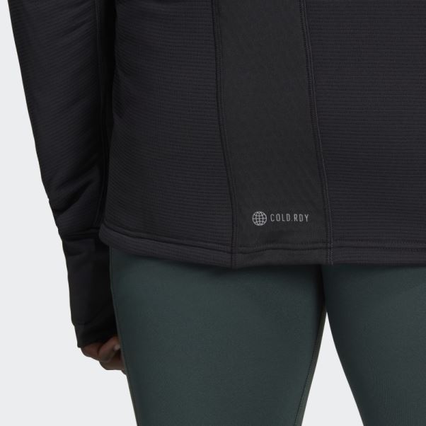 Sweat X-city Zip 1/4 Cold.rdy Noir Adidas